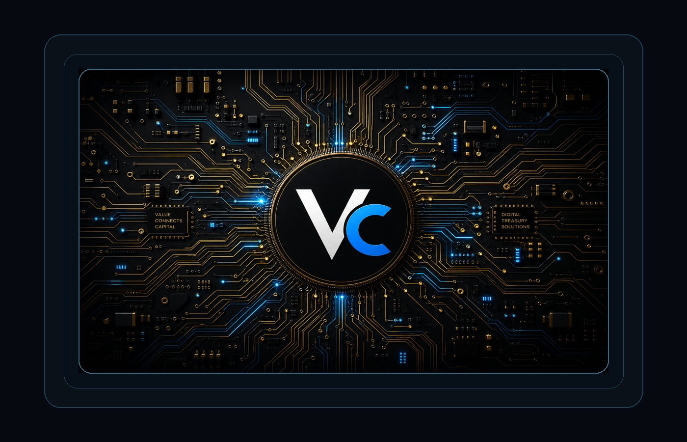 VC Logo mit Leiterplattenbahnen